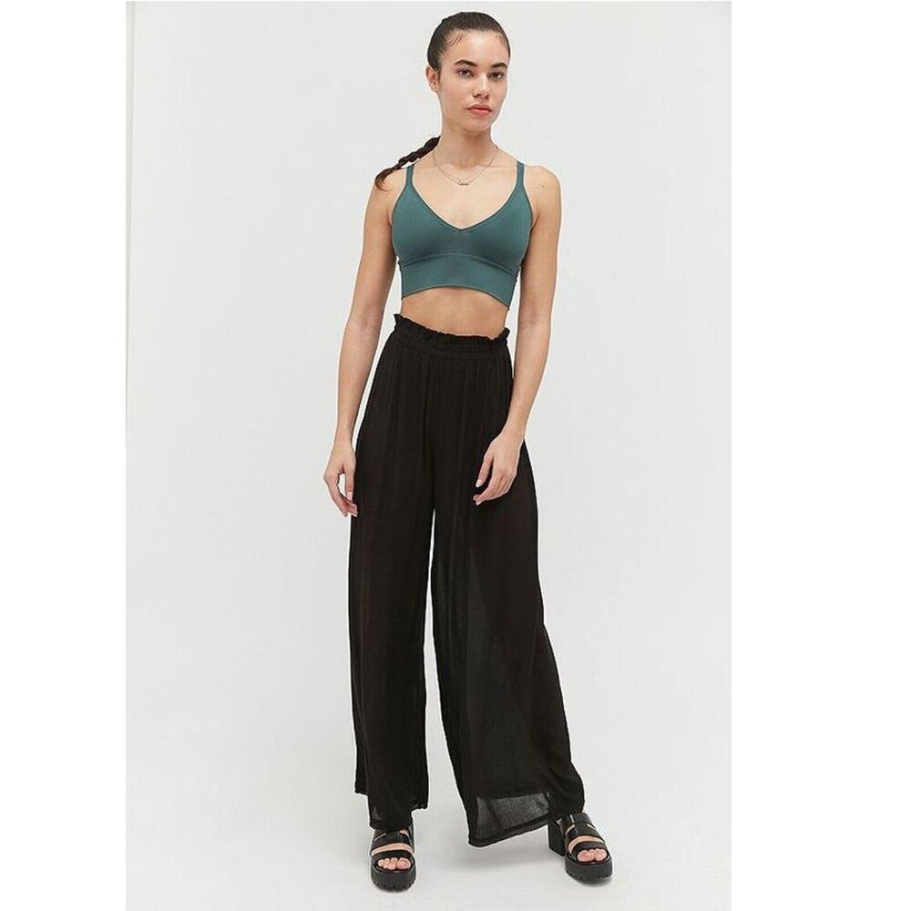 Out From Under Urban Outfitters Fleur Wide Leg Paperbag Trousers Pants M 268443